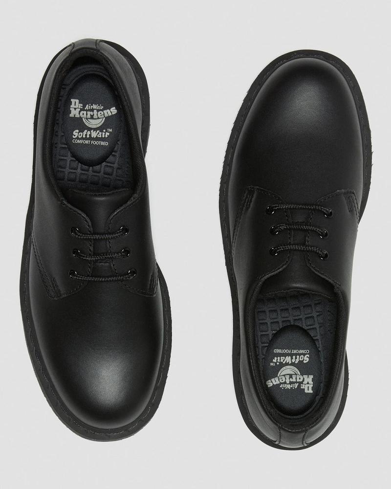 Black Men's Dr Martens 1461 Mono Slip Resistant Work Shoes | CA 653PJJ